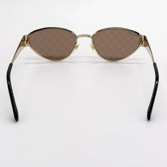 NEW GUCCI SUNGLASSES GOLD WOMEN CAT EYE EYEWEAR GUCCI GG1853S 003 - Picture 9 of 14